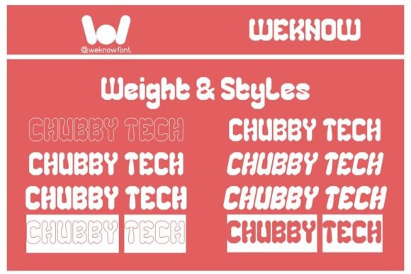 Chubby Tech Font PNG with transparent background - Preview 5