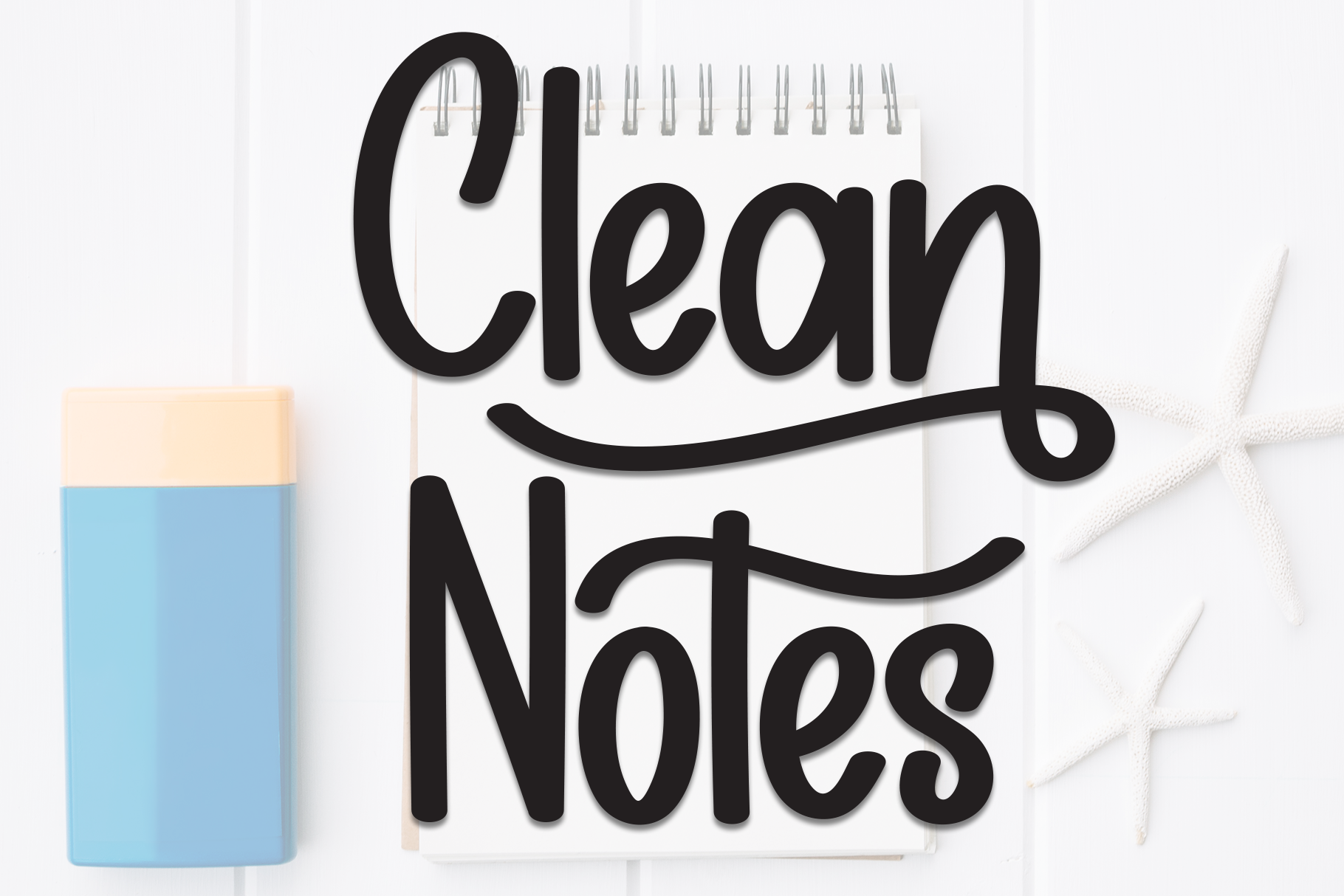 Clean Notes, a casual display face with clean structure