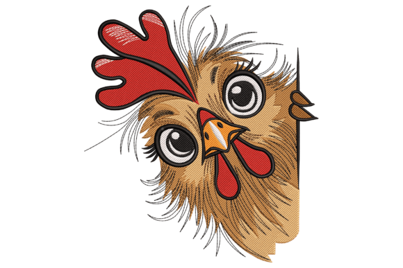 Curious Chicken Peeking