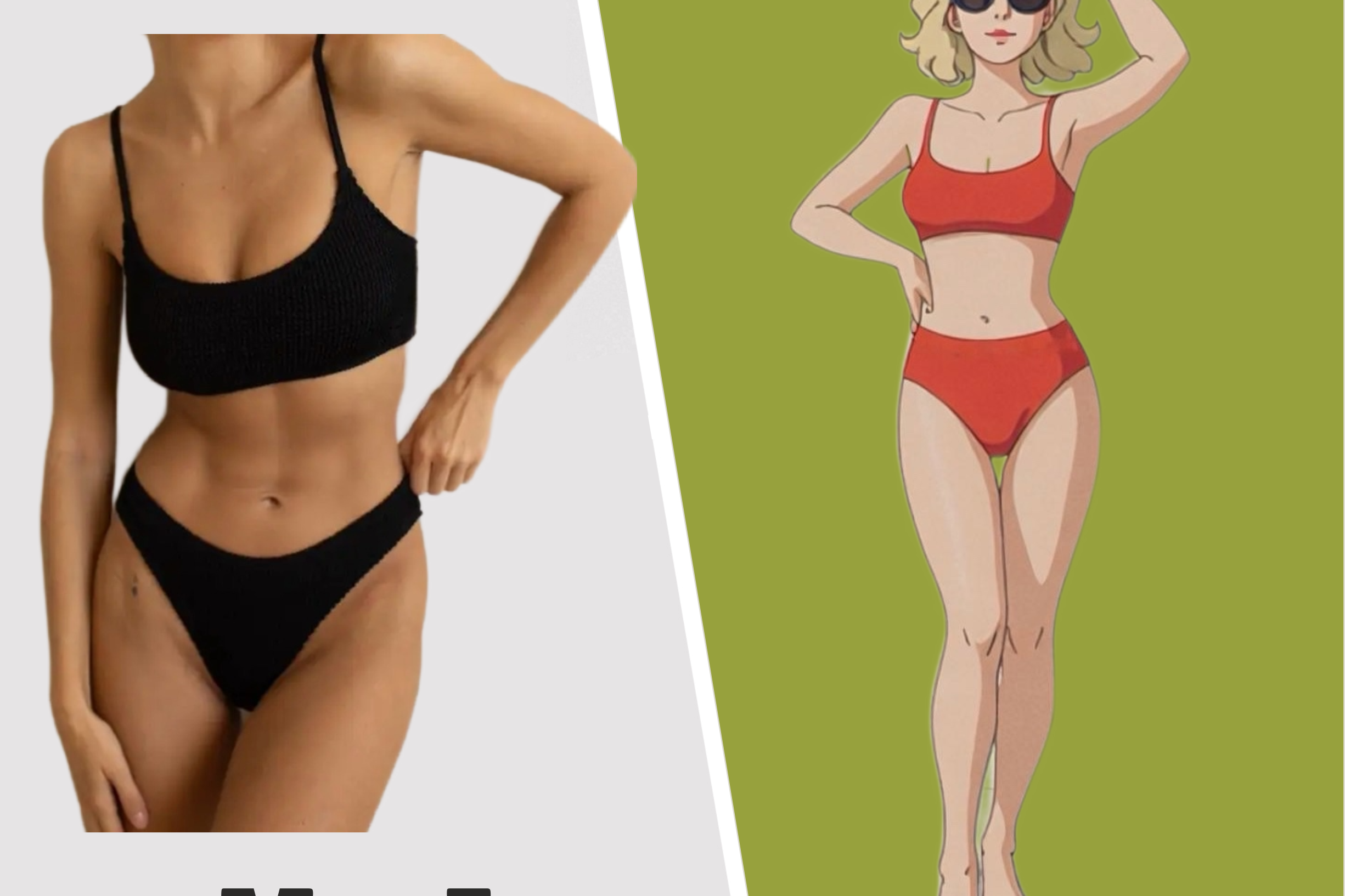 Diana DIY Bikini Easy Swimsuit M and L