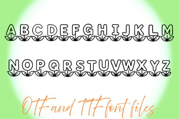 Flower Simple Font - Preview 1