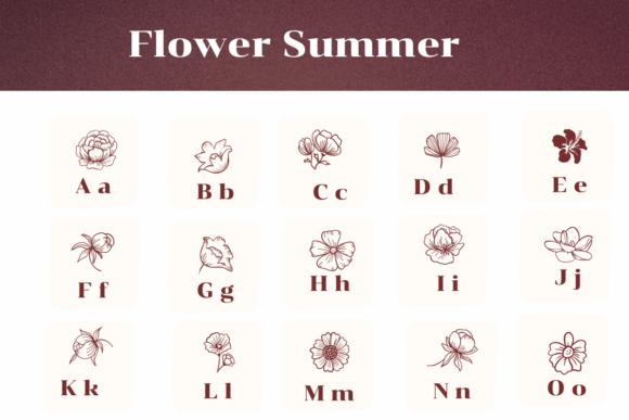 Flower Summer Font - Preview 1