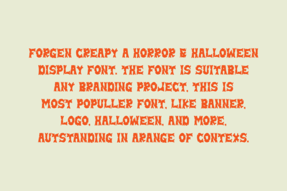 Forgen Creapy Font - Preview 2