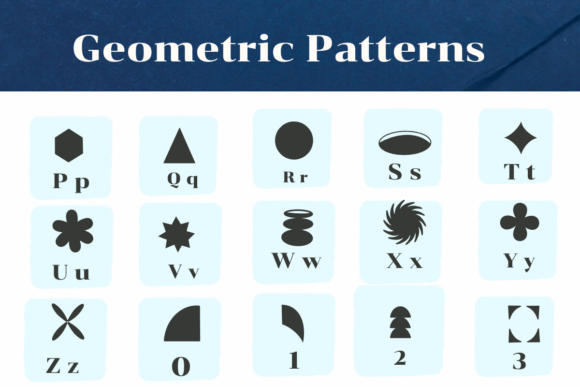 Geometric Patterns Font - Preview 2