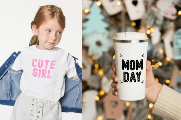 Glitter Day Font PNG with transparent background - Preview 3