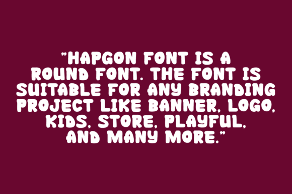 Hapgon Font - Preview 4