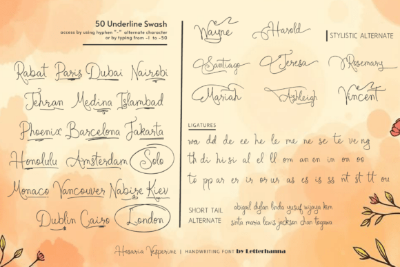 Hosaria Vesperine Font - Preview 3