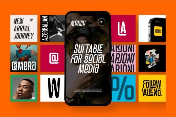 Monilo Font PNG with transparent background - Preview 4