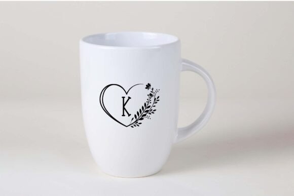 Monogram Love Flower Font PNG with transparent background - Preview 1