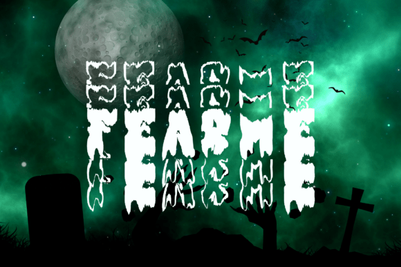 Novox Melted Stacked Font PNG with transparent background - Preview 2