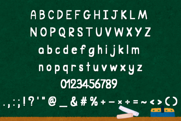 Pen Marcker School Font PNG with transparent background - Preview 1