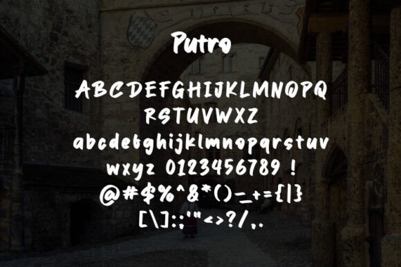 Putro Font PNG with transparent background - Preview 1