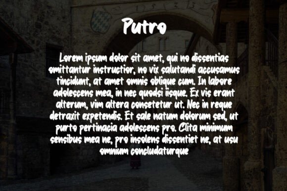 Putro Font PNG with transparent background - Preview 2