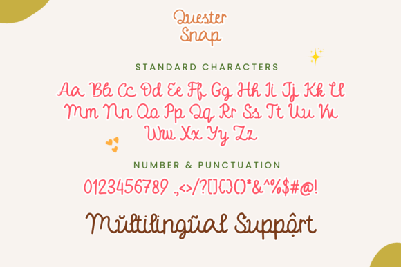 Quester Snap Font PNG with transparent background - Preview 4