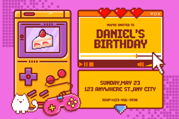 Retro Pixel Font PNG with transparent background - Preview 3