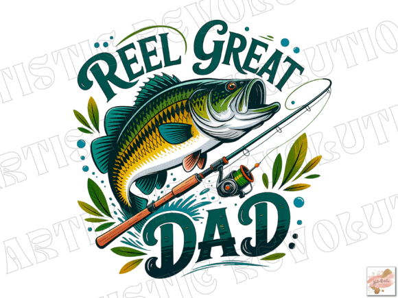 Retro Reel Great Dad Png Fishing Dad Png Gráfico Manualidades Por Artistic Revolution