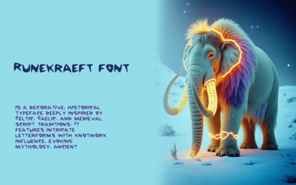 Runekraeft Font PNG with transparent background - Preview 1