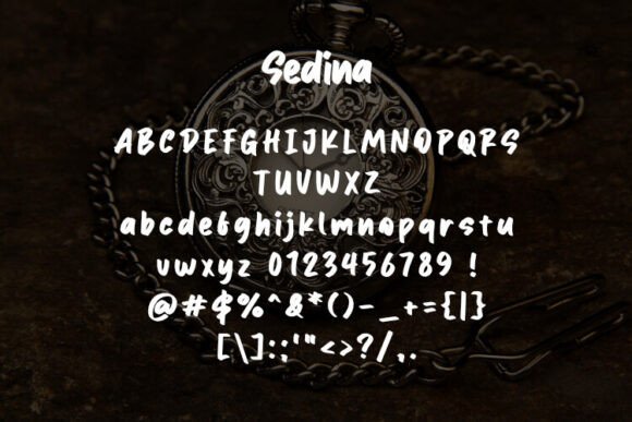 Sedina Font PNG with transparent background - Preview 1