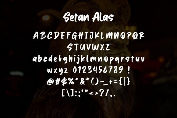 Setan Alas Font PNG with transparent background - Preview 1