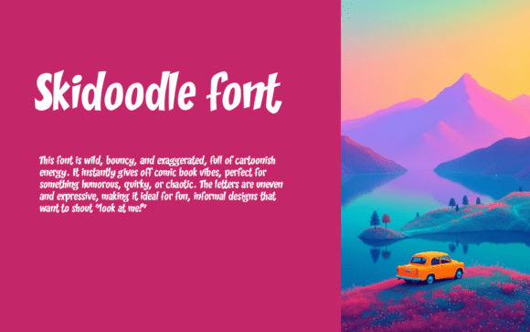 Skidoodle Font PNG with transparent background - Preview 1