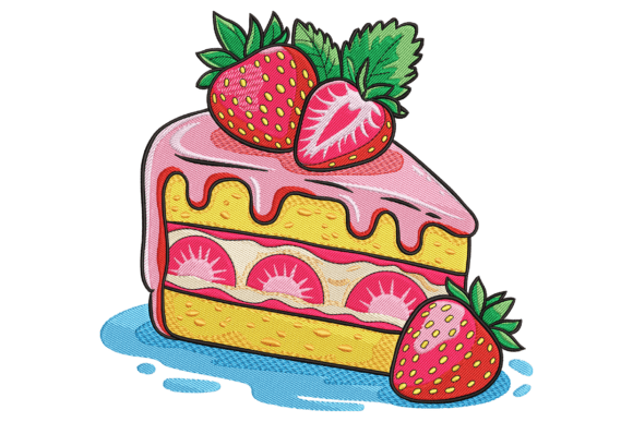 Strawberry Cake Slice