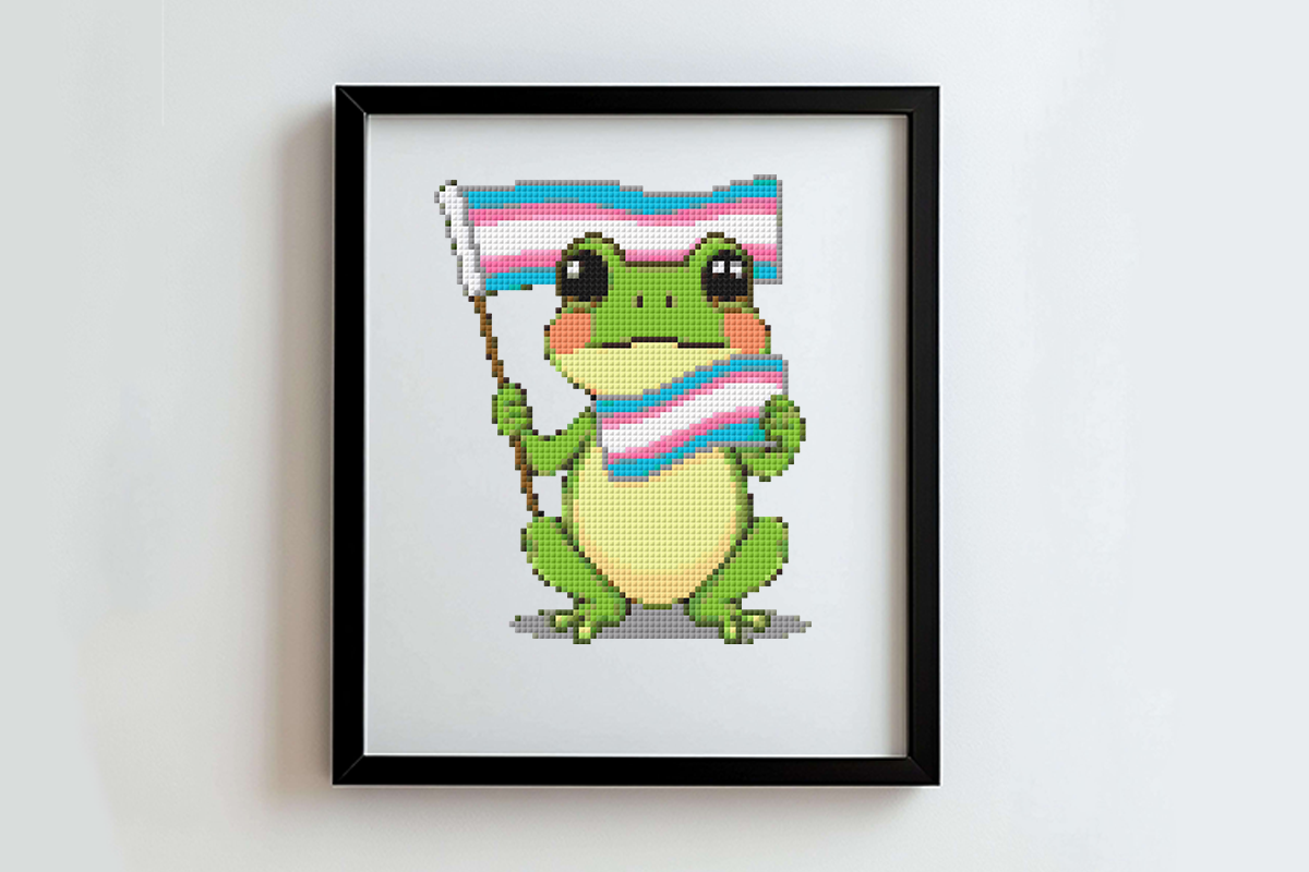 Transgender Pride Frog
