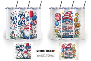 Tumbler 4th of July Gnome Graphic by Artnoy · Creative Fabrica