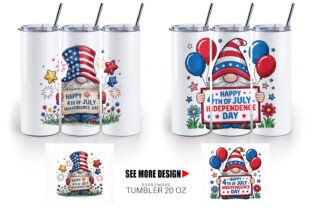 Tumbler 4th of July Gnome Graphic by Artnoy · Creative Fabrica
