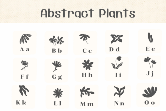 Abstract Plants Font - Preview 1