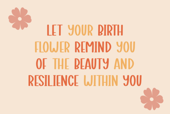 Birth Flower Font - Preview 2