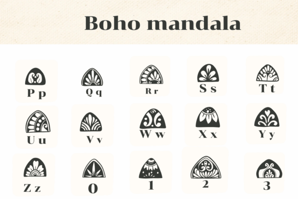 Boho Mandala Font - Preview 2