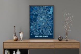 Brisbane - Australia City Map Graphic by tienstencil · Creative Fabrica