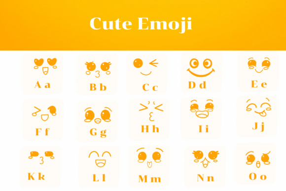 Cute Emoji Font - Preview 1
