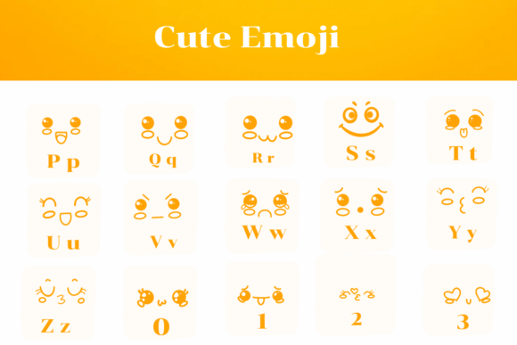 Cute Emoji Font - Preview 2