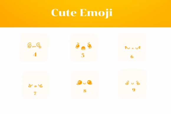 Cute Emoji Font - Preview 3