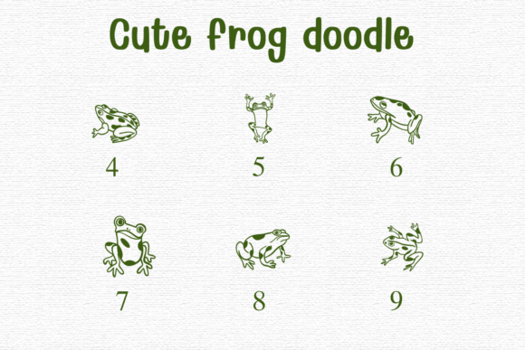 Cute Frog Doodle Font PNG with transparent background - Preview 3