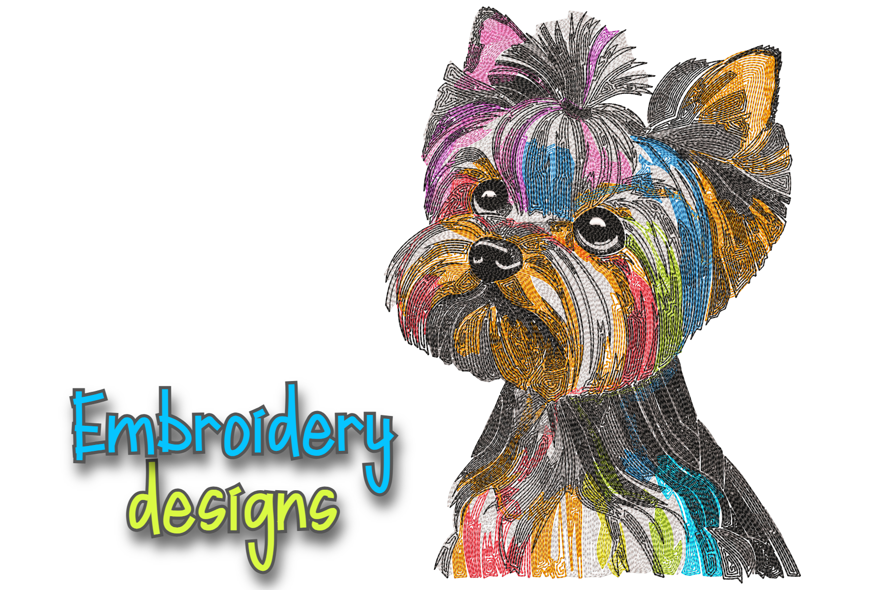 Dog Machine Embroidery, Yorkshire Terrier