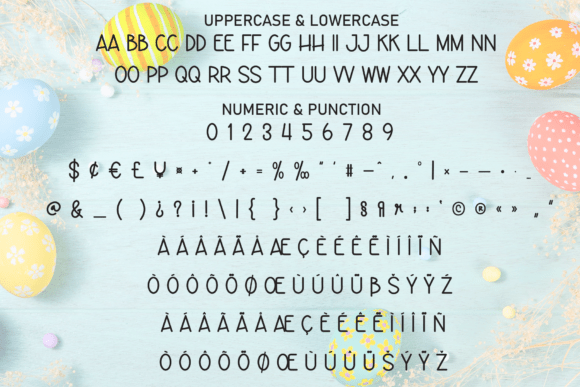 Easter Alphabet Font PNG with transparent background - Preview 6
