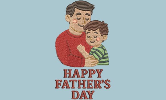 Father's Day Cute Embroidery