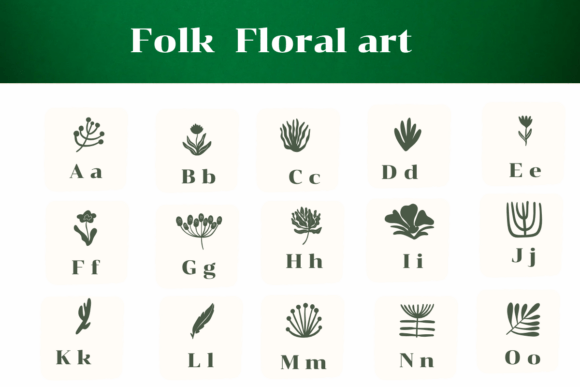 Folk Floral Art Font - Preview 1