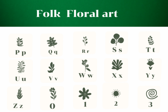 Folk Floral Art Font - Preview 2