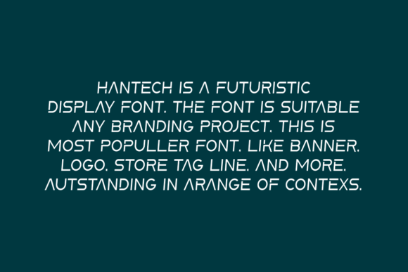 Hantech Font - Preview 3