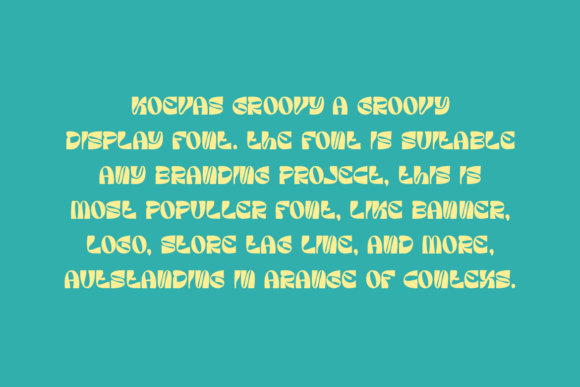 Koevas Groovy Font PNG with transparent background - Preview 5