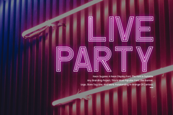 Neon Sugarez Font PNG with transparent background - Preview 1