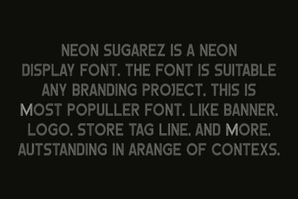 Neon Sugarez Font PNG with transparent background - Preview 3