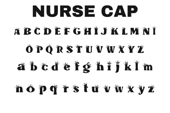 Nurse Cap Font PNG with transparent background - Preview 1
