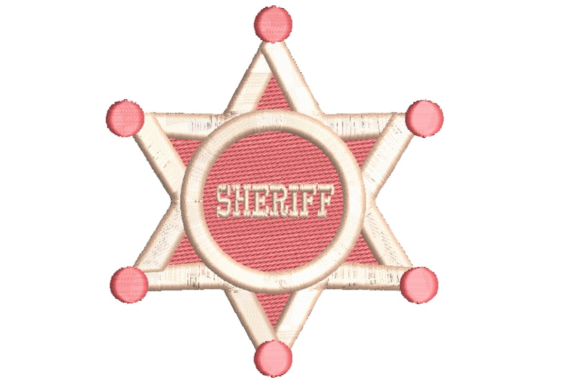 Pink Sheriff Star Badge