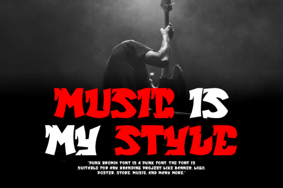 Punk Bromix Font PNG with transparent background - Preview 1
