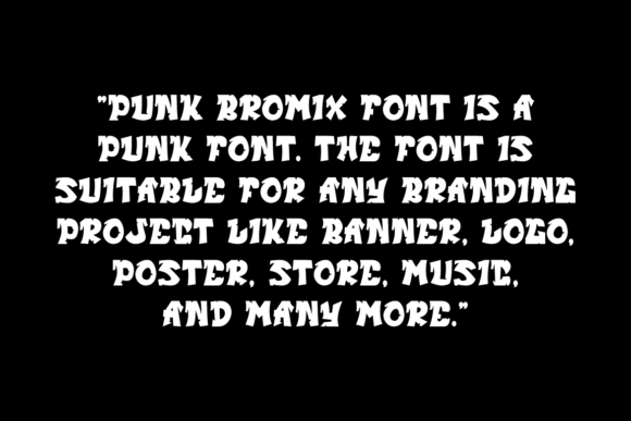 Punk Bromix Font PNG with transparent background - Preview 3