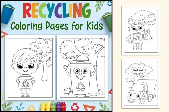 Recycling Coloring Pages for Kids
